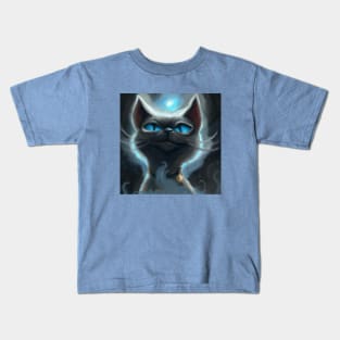 Supreme Cosmic Cat Admires the Universe Kids T-Shirt